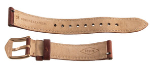 Fossil Women's 16mm Brown Leather Gold Buckle Watch Band Strap