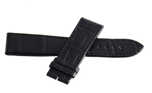 New 22mm x 20mm Kerbedanz Mens Black Leather Watch Band Strap H22-12