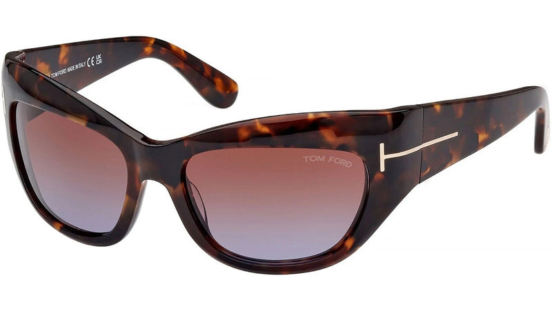 Tom Ford BRIANNA Sunglasses Havana Brown Gradient Brown FT1065 52F  55-17-125