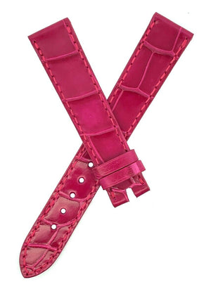 Chopard 16mm x 14mm Fuchsia Pink Alligator Watch Band Strap 105/70