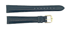 Revue Thommen 13mm Black Leather Gold Buckle Watch Band Strap NOS
