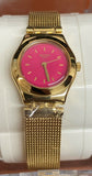 Swatch YSG142M Irony Twin Pink Dial Gold Tone Stainless Women's Watch
