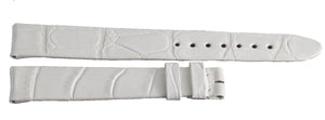 Montblanc Women's 15mm x 14mm White Alligator Leather Watch Band Strap