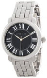 Anne Klein Womens Black Dial Silver Tone Bracelet Watch AK/1927BKSV