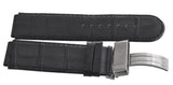 Aqua Master Mens 26mm x 26mm Dark Grey Patent Leather Watch Band Strap