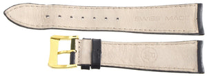 Raymond Weil 20mm Black Alligator Leather Watch Band Strap W/ Gold Tone Buckle