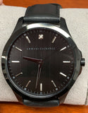 Armani Exchange AX2171 Hampton Black Dial Black Leather Strap Men's Watch