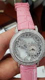 Davena WOW White MOP Dial Swarovski Crystal 43mm Case Women's Quartz Watch
