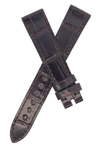 Ebel Women's 16mm x 14mm  Dark Brown Alligator Shiny Leather Watch Band  BJ3U