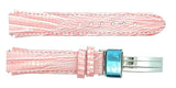 Aqua Master 14mm Pink Leather Silver Buckle Watch Band