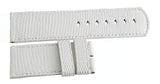 LOCMAN Men's 31mm x 30mm White Lizard Leather Watch Band Strap