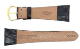 DeBeer 25mm  Dark Brown Genuine Crocodile Men's Watch Band