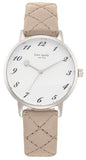 Kate Spade 1YRU0784 Metro Silver Dial Leather Strap Women's Watch