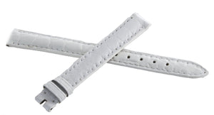 Genuine Chopard 11mm x 10mm White Genuine Leather Watch band Strap