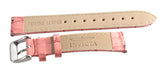 Invicta 18mm x 16mm Pink Alligator Leather Watch Band Silver Tone Buckle