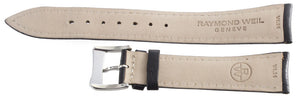 Raymond Weil 19mm Black Alligator Leather Watch Band Strap Silver Buckle  V4.14