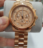 Michael Kors Chronograph Rose Gold-tone Unisex Watch MK8096