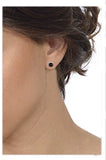 5mm Sterling Silver Black CZ Stone Stud Earrings