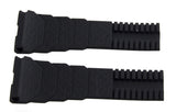 Gerald Genta Men's 28mm x 20mm Black Rubber Replacement Band Strap