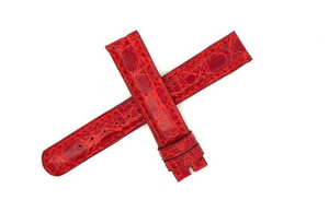 Bvlgari Women's 14mm x 14mm Red Leather Watch Band