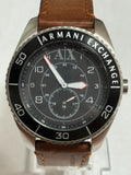 Armani Exchange GMT Black Dial Stainless Steel Mens Watch AX1261