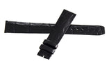 Baume & Mercier 16mm x 14mm Shiny Black Alligator Band Strap