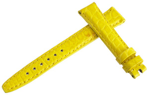 Corum Womens 15mm x 12mm Yellow Alligator  Leather Watch Band Strap