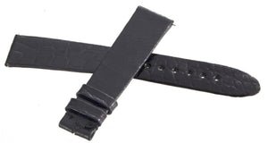 Montblanc Women's 17mm x 15mm Black Alligator Leather Watch Band Strap FVH
