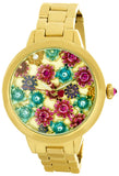 Betsey Johnson Women's Gold Tone Dial Gold Tone Metal Bracelet Watch BJ00443-06