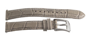Michael Kors 16mm Olive  Alligator Leather Silver Buckle Watch Band Strap
