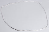 Unisex 3mm Sterling Silver Moon Cut Barrel 20 Inch Bead Chain Necklace