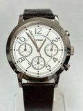 Fossil BQ3229 White Dial Brown Leather Strap Chronograph  Watch