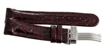 Joe Rodeo 22mm Dark Brown Leather Watch Band Strap With Silver Tone Buckle