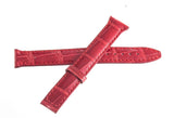 LOCMAN WOMEN'S 18mm x 14mm Red Alligator Watch Band Strap