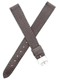 Revue Thommen 12mm Women's Grey Leather Silver Buckle Watch Band