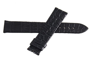 Montblanc Men's 19mm x 17mm Black Alligator Leather Watch Band Strap FTE