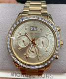 Michael Kors MK6187 Brinkley Gold Dial Gold Tone Chronograph Women's Watch