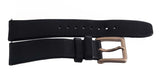 DKNY 18mm x 16mm Black Leather Band Rose Gold Buckle Watch Band Strap
