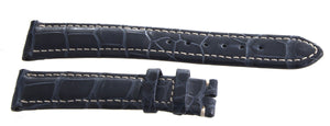 Chronoswiss 18mm x 16mm Navy Blue Alligator Leather Men's Watch Band