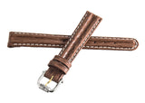 Revue Thommen 14mm Brown Leather Two-Tone Buckle Watch Band Strap NOS