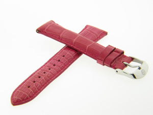 BRAND NEW Genuine Michele 18mm Dark Pink Alligator Watch Band Strap