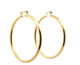 Gold tone Women's Round Hoops Earrings