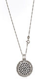 Two-Tone Black Onyx Sterling Silver Ladies 25 Inch Necklace