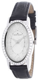 Anne Klein Women's White Dial Black Leather Strap  Watch 10/9183