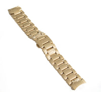 22mm Aqua Master Mens Gold Tone Stainless Steel Watch Band Bracelet