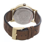 Vince Camuto VC/1117SVGP Men's Brown Leather Strap Gold Watch