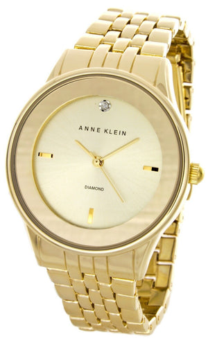 Anne Klein Women's AK/1732CHGB Gold-Tone Bracelet Crystal Watch