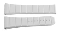 Omega Men's 28mm x 20mm White Rubber Watch Band Strap
