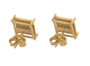7mm 14k Gold Two-Tone .25ct Diamond Stud Earrings