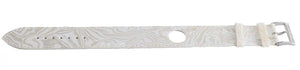 Pequignet Sorella Women's 20mm White Mother of Pearl Leather Watch Band Strap